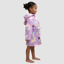 Dream Big Peace Out Girls Plush Long Sleeve Mid Length Robe