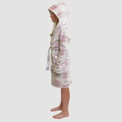 Dream Big Peace Out Girls Plush Long Sleeve Mid Length Robe