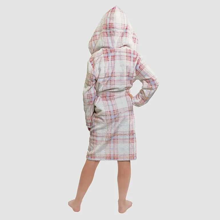 Dream Big Peace Out Girls Plush Long Sleeve Mid Length Robe