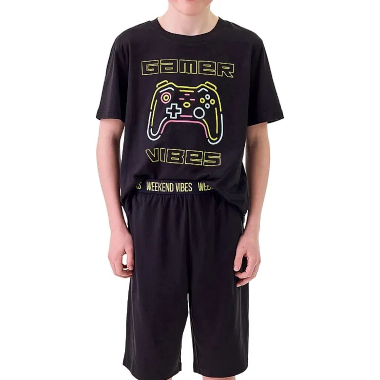 Dream Big Peace Out Little & Big Kid Boys Crew Neck Short Sleeve 3-pc. Pajama Set