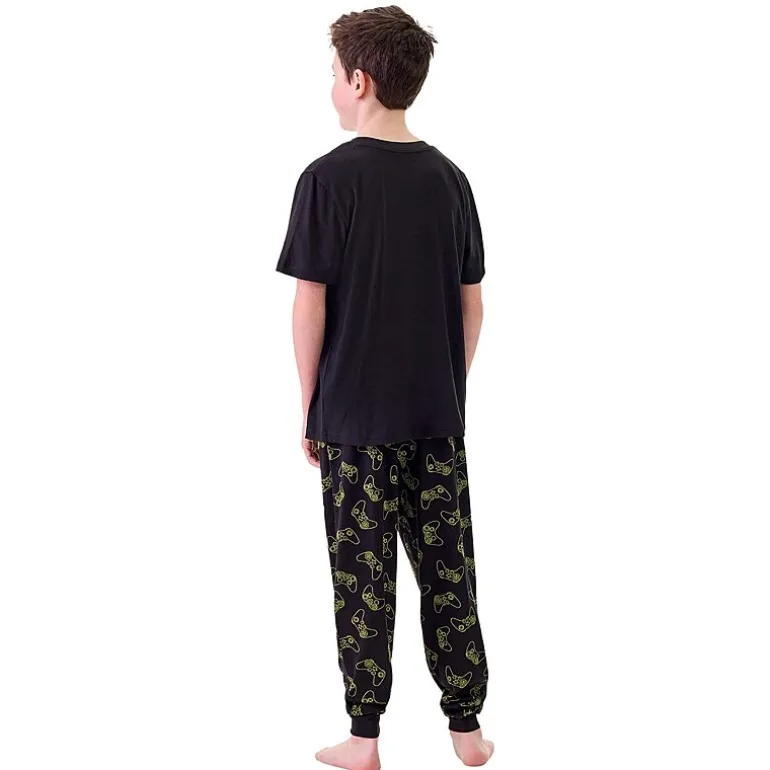 Dream Big Peace Out Little & Big Kid Boys Crew Neck Short Sleeve 3-pc. Pajama Set