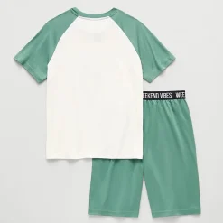 Dream Big Peace Out Little & Big Kid Boys Crew Neck Short Sleeve 2-pc. Pajama Set
