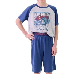 Dream Big Peace Out Little & Big Kid Boys Crew Neck Short Sleeve 3-pc. Pajama Set
