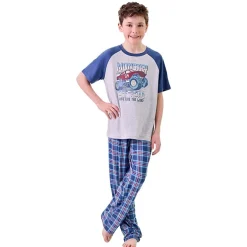 Dream Big Peace Out Little & Big Kid Boys Crew Neck Short Sleeve 3-pc. Pajama Set