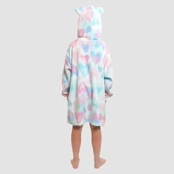 Dream Big Peace Out Lounger Little & Big Kid Girls Plush Long Sleeve Hooded Nightgown