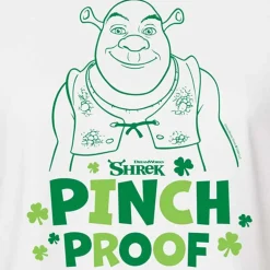 Dreamworks Shrek Pinch Proof Cropped Tee Womens Juniors Crew Neck Short Sleeve Regular Fit Graphic T-Shirt