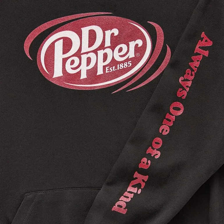 Dr Pepper Womens Juniors Long Sleeve Fleece Hoodie