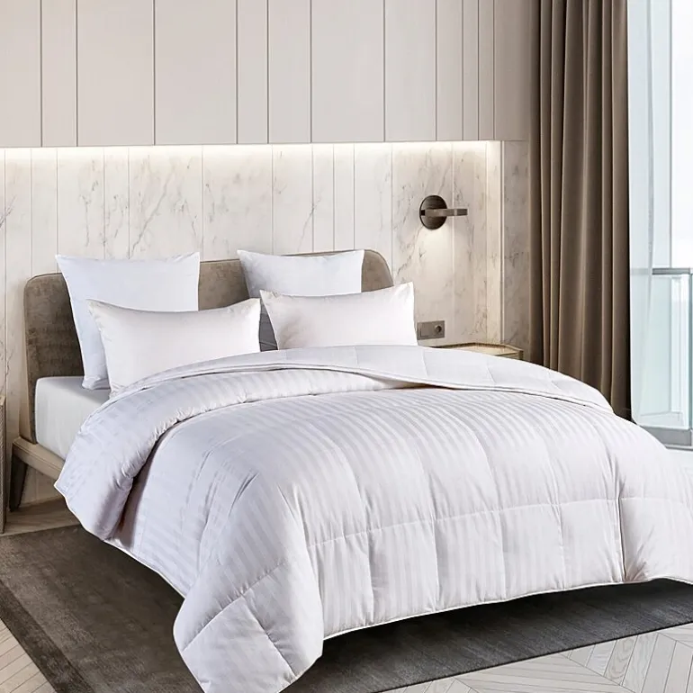 Duraloft Damask-Stripe Heavy-Warmth Down-Alternative Comforter