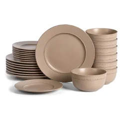 EARTH & CLAY Hazel 24-pc. Stoneware Dinnerware Set