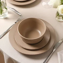 EARTH & CLAY Hazel 24-pc. Stoneware Dinnerware Set