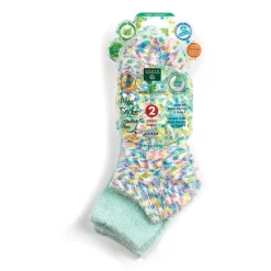 Earth Therapeutics Green & Multi Colored Aloe Moisturizing Socks