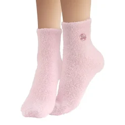 Earth Therapeutics Pink Plaid Aloe Moisturizing Socks