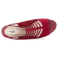 east 5th Neville Womens Round Peep Toe Block Heel Pumps