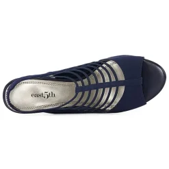 east 5th Neville Womens Round Peep Toe Block Heel Pumps