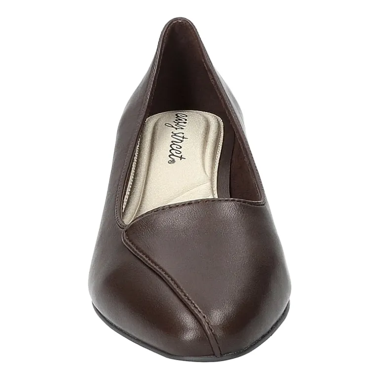 Easy Street Astrid Womens Almond Closed Toe Block Heel Pumps