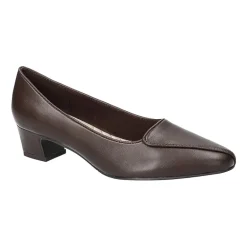 Easy Street Astrid Womens Almond Closed Toe Block Heel Pumps