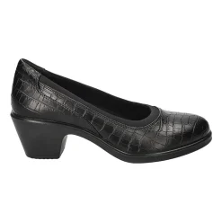 Easy Street Chyler Womens Round Closed Toe Block Heel Pumps