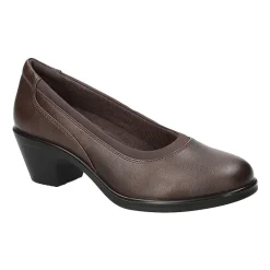 Easy Street Chyler Womens Round Closed Toe Block Heel Pumps