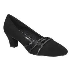 Easy Street Cristiny Womens Round Closed Toe Block Heel Pumps