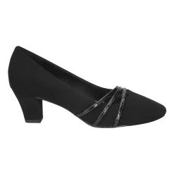 Easy Street Cristiny Womens Round Closed Toe Block Heel Pumps