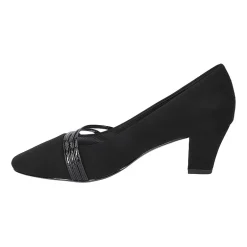 Easy Street Cristiny Womens Round Closed Toe Block Heel Pumps