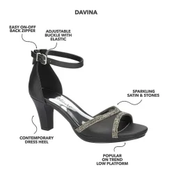 Easy Street Davina Womens Round Open Toe Stiletto Heel Pumps