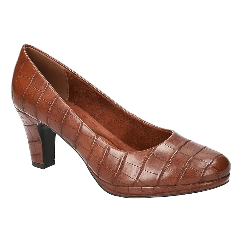 Easy Street Equinox Womens Round Stiletto Heel Pumps