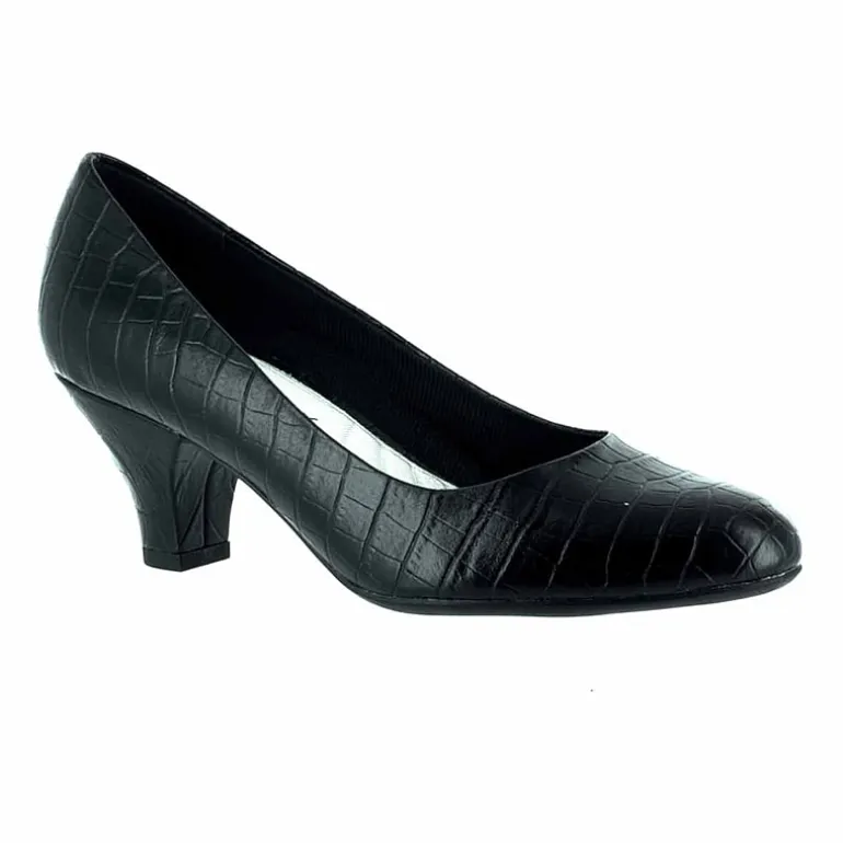 Easy Street Fabulous Womens Round Cone Heel Pumps