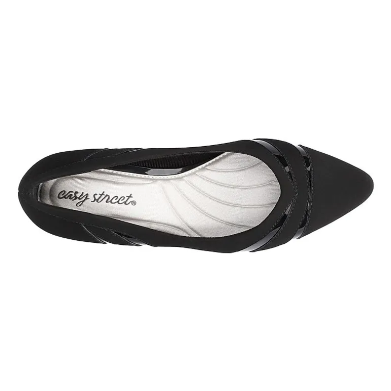 Easy Street Lizbeth Womens Pointed Closed Toe Block Heel Pumps
