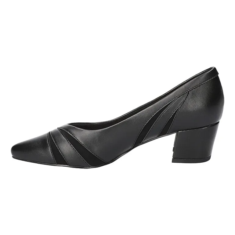 Easy Street Lizbeth Womens Pointed Closed Toe Block Heel Pumps