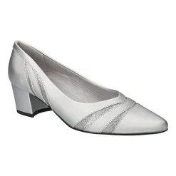 Easy Street Lizbeth Womens Pointed Closed Toe Block Heel Pumps