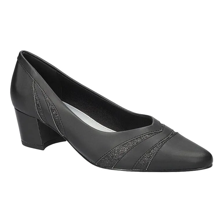 Easy Street Lizbeth Womens Pointed Closed Toe Block Heel Pumps
