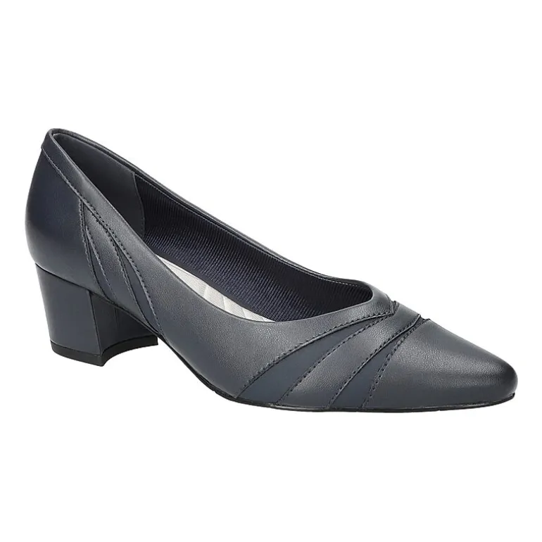 Easy Street Lizbeth Womens Pointed Closed Toe Block Heel Pumps