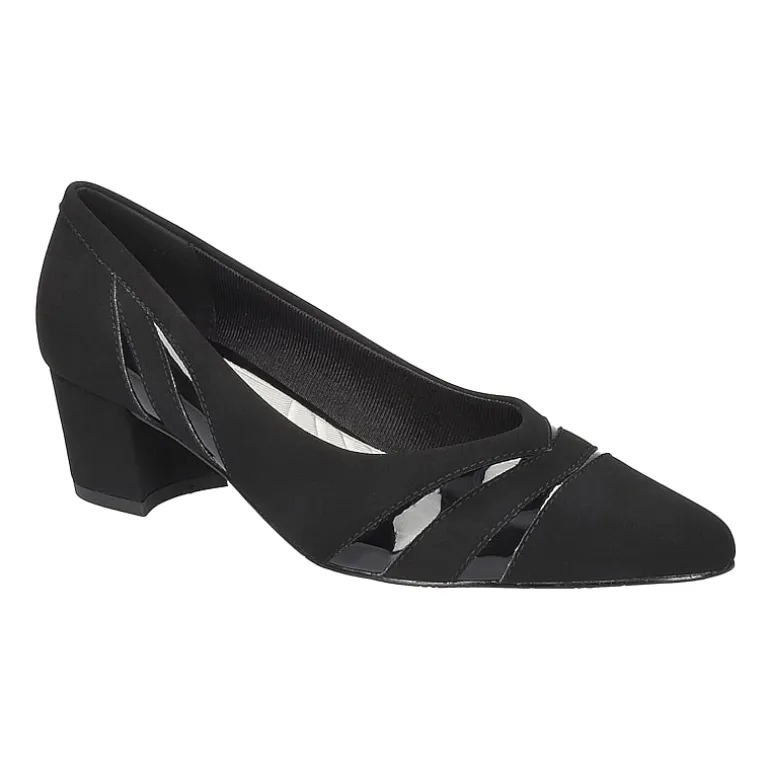 Easy Street Lizbeth Womens Pointed Closed Toe Block Heel Pumps