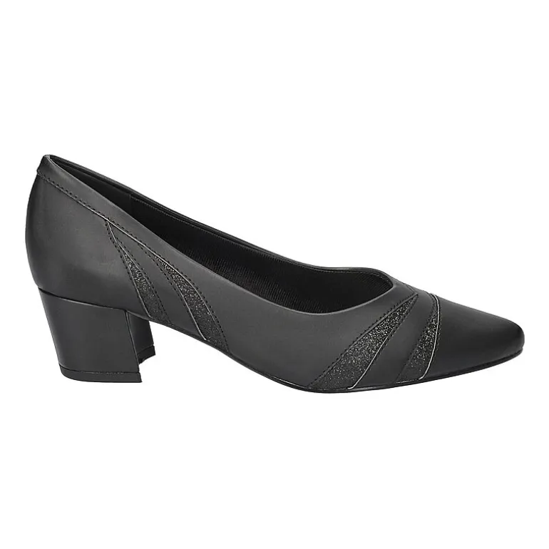 Easy Street Lizbeth Womens Pointed Closed Toe Block Heel Pumps