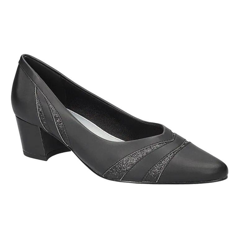 Easy Street Lizbeth Womens Pointed Closed Toe Block Heel Pumps