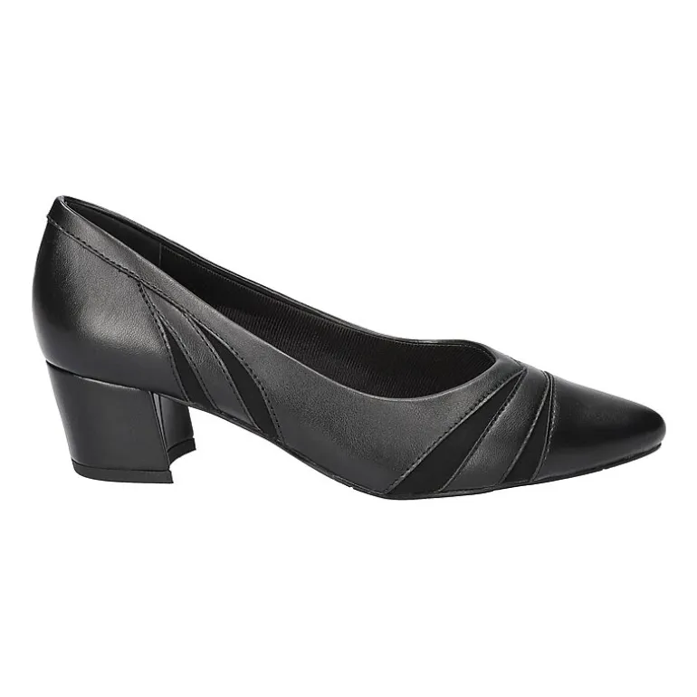 Easy Street Lizbeth Womens Pointed Closed Toe Block Heel Pumps