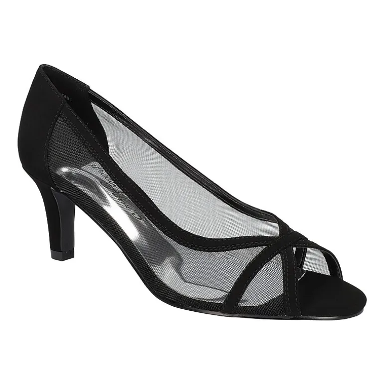 Easy Street Picaboo Womens Round Open Toe Stiletto Heel Pumps