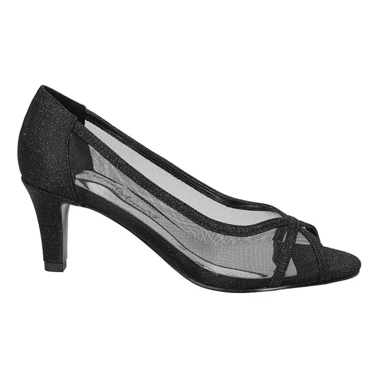 Easy Street Picaboo Womens Round Open Toe Stiletto Heel Pumps
