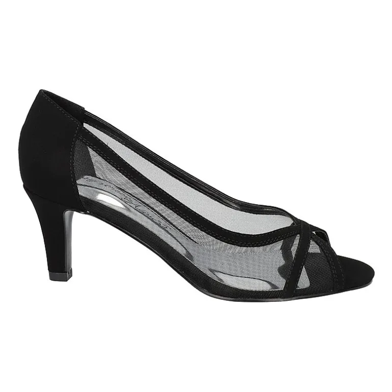 Easy Street Picaboo Womens Round Open Toe Stiletto Heel Pumps