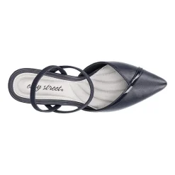 Easy Street Unna Womens Pointed Closed Toe Kitten Heel Pumps
