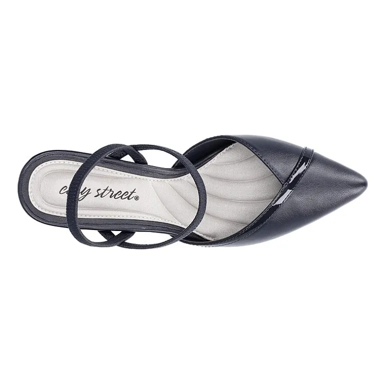 Easy Street Unna Womens Pointed Closed Toe Kitten Heel Pumps