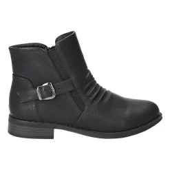 Easy Street Womens Junction Block Heel Booties