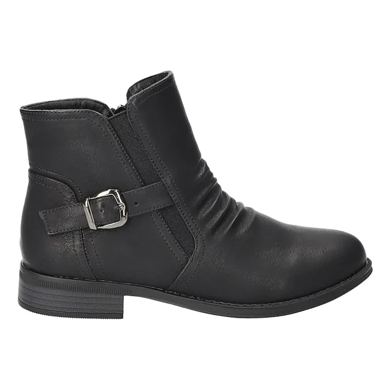 Easy Street Womens Junction Block Heel Booties