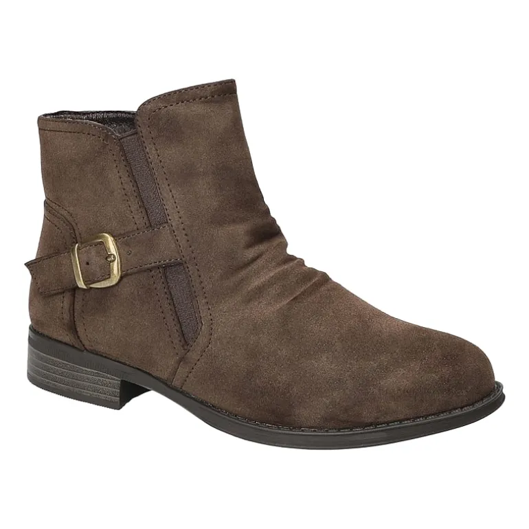 Easy Street Womens Junction Block Heel Booties