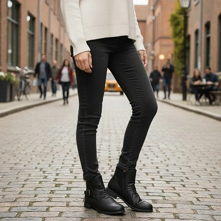 Easy Street Womens Junction Block Heel Booties