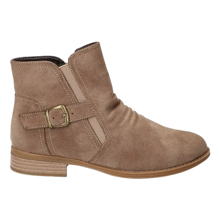 Easy Street Womens Junction Block Heel Booties