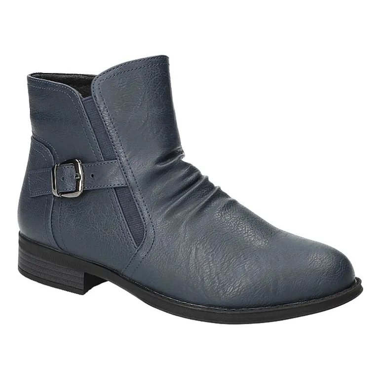 Easy Street Womens Junction Block Heel Booties