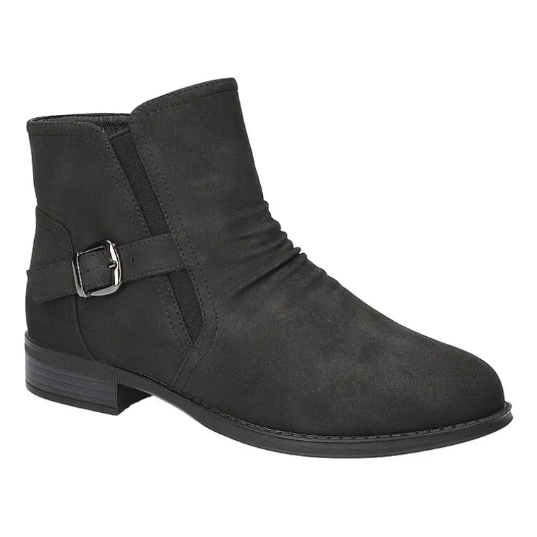 Easy Street Womens Junction Block Heel Booties