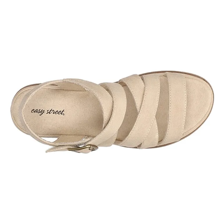 Easy Street Womens Madeline Wedge Sandals